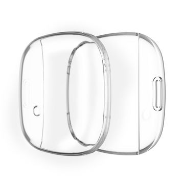 subtel Protection 2 en 1 pour FitBit Versa 3 / Sense - coque couleur Transparent anti rayure pour le verre et la monture de votre montre connectée.