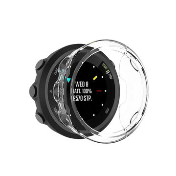 Protezione subtel in TPU per Garmin Forerunner 45 custodia assorbi-urti per smartwatch, Trasparente, cover protettiva di bordi, ghiera, lunette e anse