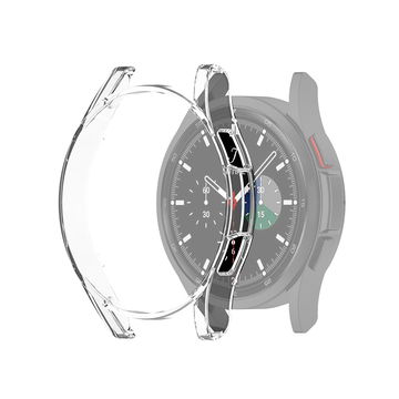 Protezione subtel in Plastica indurita per Samsung Galaxy Watch 4 Classic (46mm) custodia assorbi-urti per smartwatch, Trasparente, cover protettiva di bordi, ghiera, lunette e anse