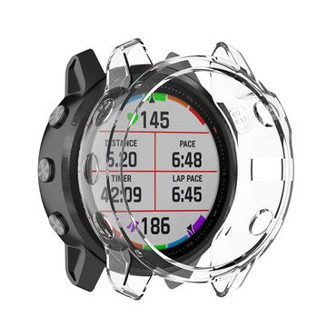 Protezione subtel in TPU per Garmin Fenix 6S / Fenix 6S Pro / Fenix 6S Pro Solar / Fenix 6S Solar - 42mm custodia assorbi-urti per smartwatch, Trasparente, cover protettiva di bordi, ghiera, lunette e anse