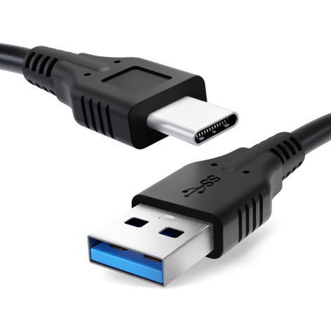USB-C (Type-C) to USB A Data Cable 1m for Umidigi Bison GT, Pro, (2020), (2021) from CELLONIC