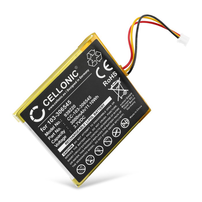 103-306545 Ersatz Akku für Visonic PowerMaster 360R Ersatzakku 103-306545 - Zusatzakku 3000mAh, Batterie