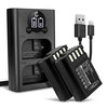 2x Batteria 2250mAh+ Caricabatterie Doppio