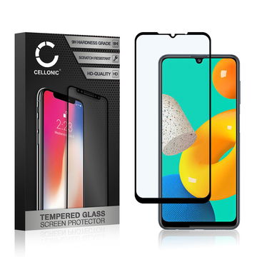 Vetro temperato CELLONIC per Samsung Galaxy M32 (SM-M325), screen protector (3D Case-friendly 9H 0,33mm Full Glue) nero Pellicola salva schermo per telefono cellulare smartphone