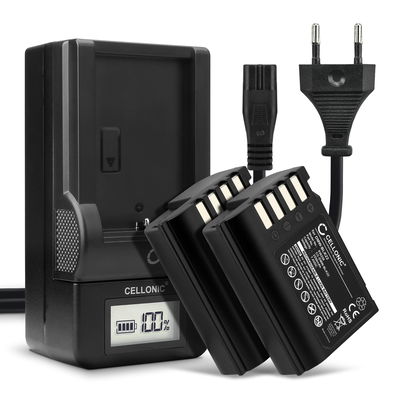 2x Ersatz Akku DMW-BLK22 + Ladegerät DMW-BTC15 für Panasonic Lumix G9 GH5 II GH5S DC-GH5 II DC-GH6 DC-S5 II DC-S5 IIX DC-G9 II Kamera - 2250mAh Ersatzakku Batterie, Ladekabel, Akkuladegerät