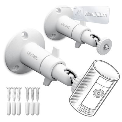 2x Kamera Wandhalterung mit 1/4" Zoll Gewinde für Arlo, Ring, Blink, Eufy, Reolink, Wyze, Zumimall Halterung Überwachungskamera Befestigung innen und außen, Security camera mount