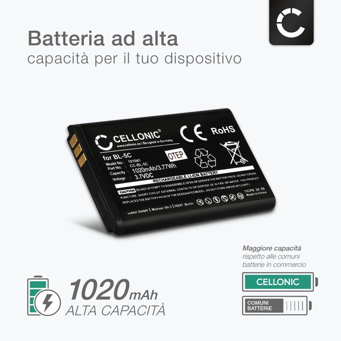 Batterie Nokia BL-5C - Téléphonie