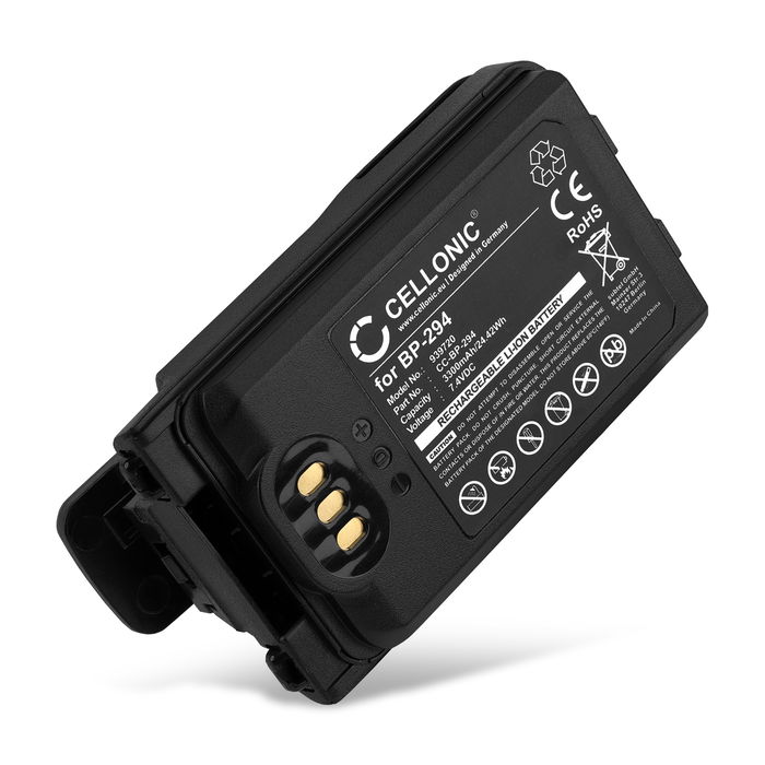 Batterie pour Icom IC-F52D, IC-F62D, IC-M85 7.4V 3300mAh Lithium Ion de CELLONIC