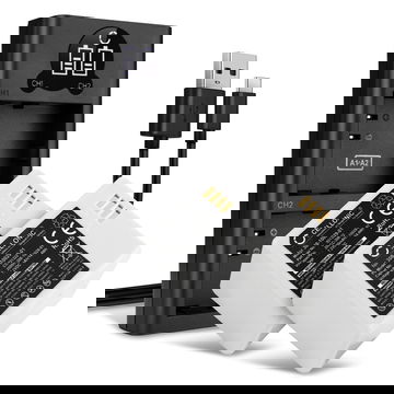 2x Batterie Arlo A-1, A-1B per Arlo Pro 2, Arlo Pro 1 da 2000mAh Ricambio per telecamera di sicurezza + Caricabatterie Doppio per videosorveglianza & sicurezza