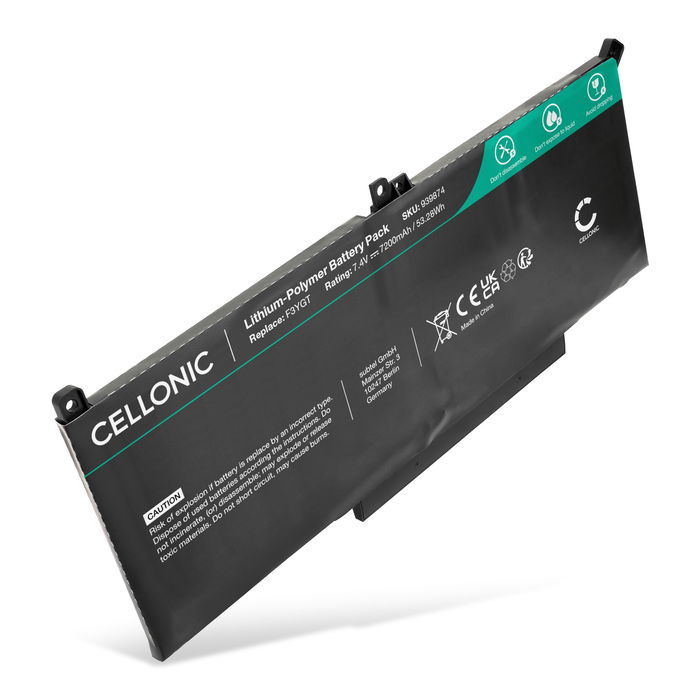 Dell F3YGT Akku 7200mAh Ersatzakku Batterie von subtel