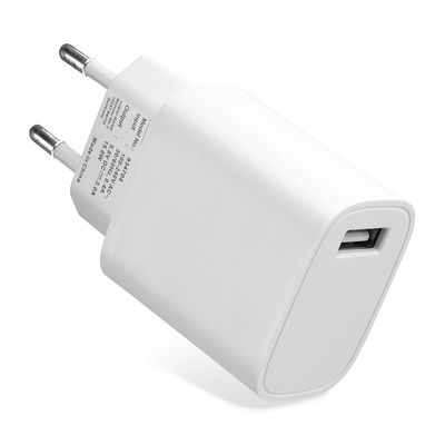 Caricatore USB rapido, adattatore di ricarica per Apple iPhone 14, 13, 12, 11, X, XS, XR, 8, 7, SE , colore bianco, 3A per presa EU