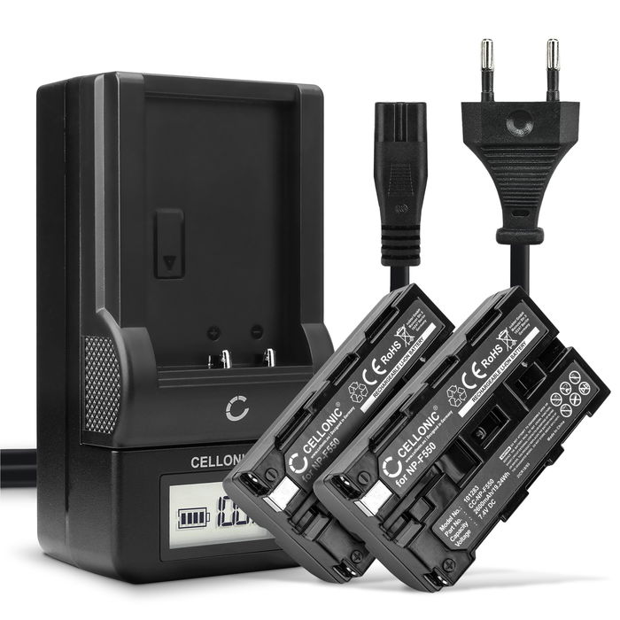 2x Batterie pour Sony NP-F750 Accu 2600mAh - Batterie de rechange appareil photo et caméra + Chargeur