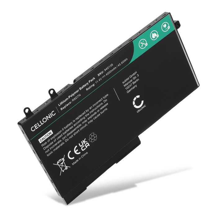 Akku für Dell Latitude 5501 Laptop, 11.4V Ersatzakku 4000mAh Batterie