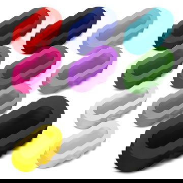 Lot de 10x bouchons de rechange anti poussière, eau et saleté pour montre connectée Garmin Fenix 5S - multicolore