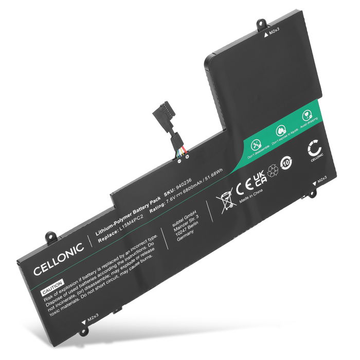 Lenovo Yoga 710-14IKB Akku 6800mAh Ersatzakku Batterie von subtel
