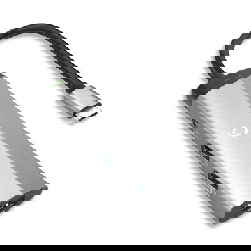 Hub USB-C 4 ports : 1x 4K HDMI, 1x USB-C Power Delivery et 2x USB-A 3.0 pour ordinateur portable, smartphone et tablette