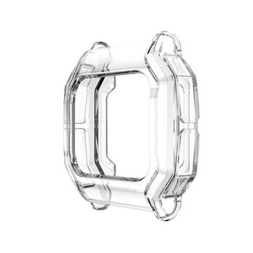 subtel Protective Case for Amazfit Neo Fitness Tracker GPS Smart Watch Cover Smartwatch Corner Edge Protector Bumper Case Frame - Black