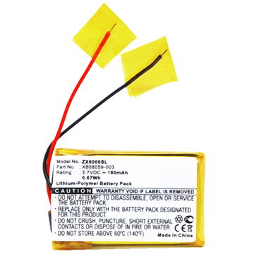 AHB392128PS-01, X808059-003 Batteria di ricambio per Sennheiser MM 100, Siemens Gigaset ZX600 180mAh , pila sostitutiva per cuffie, apparecchi, headset, auricolari