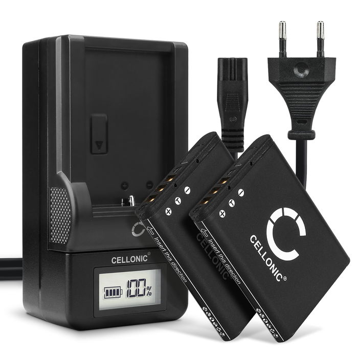 CELLONIC Battery for Pentax Optio E71 Optio H90 Optio i90 Optio NB1000 Optio P70 Optio P80 Optio RS1000 Optio W90 Optio WS80 D-LI88 (740mAh, 3.7V) + Charger