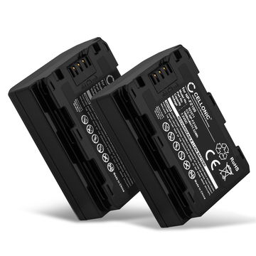 2x Batteria per Sony Alpha 7 IV Sony Alpha 6700 A6600 ILCE-6600 A7S III A9 (Alpha 9 / ILCE-9) NP-FZ100 (1600mAh, 7.2V) marca CELLONIC