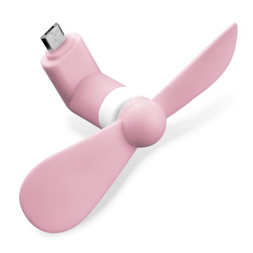 CELLONIC Ventilateur micro-USB rose pour téléphone portable, tablette, ordinateur portable ou batterie externe avec fonction OTG On-The-Go