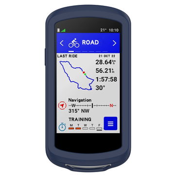 Coque Silicone Bleu pour GPS de vélo Garmin Edge 1040 / Edge 1040 Solar - Cover Bumper de protection système de navigation vélo moto et autres sports