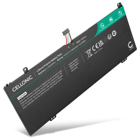 Batterie pour Ordinateurs Portables Lenovo ThinkBook 13s Gen 4, IWL, Gen 1 5b10s73499, l18c4pf0 (2900mAh, 15.2V) de CELLONIC