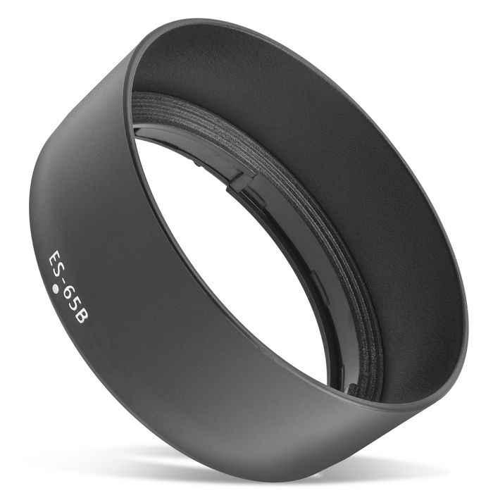 ES-68 II Camera Lens Hood for Canon EF 50mm f/1.8 STM / EF 50mm 1:1.8 STM - Plastic Bayonet Cylindrical / Round Lens Shade from CELLONIC