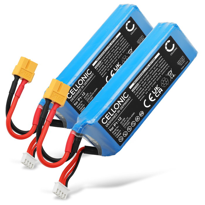 2x Batteria sostitutiva P1-12 per drone DJI FC40 / Phantom 1 Affidabile ricambio da 2200mAh per controller drone, pila di lunga durata