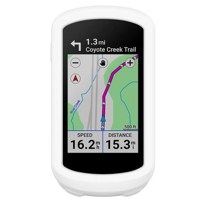subtel Schutzhülle kompatibel mit Garmin Edge Explore 2 Silikonhülle - Schutz Tasche Silikon Hülle, Fahrrad Navi Case - GPS Cover Bumper Etui weiß