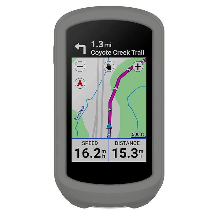 Garmin Edge Explore 2 Schutzhülle, Silikoncase - Schutz für GPS Fahrrad Navi / Bike Computer, grau - Silikon Bumper Cover Hülle Tasche