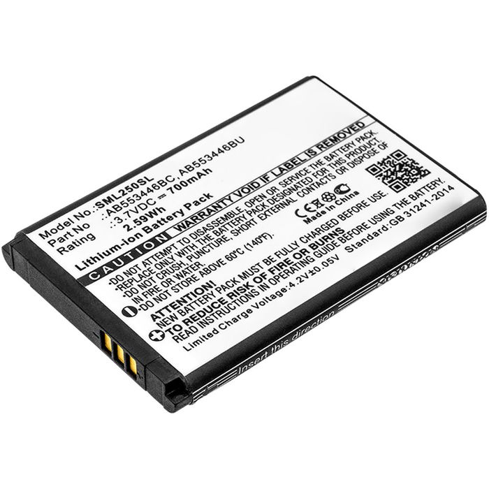 Akku für Samsung AB553446BU Ersatzakku 700mAh , Batterie Handyakku