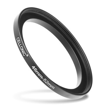 46mm - 52mm Step-Up-Ring Kamera-Filteradapter für Canon, Nikon, Sony, FujiFilm, Olympus Objektive von CELLONIC