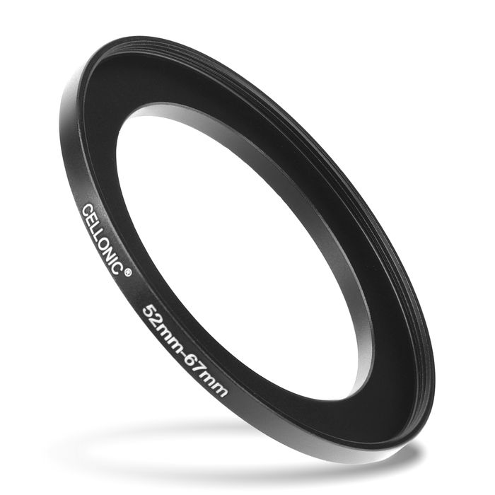 Anello adattatore 52mm->67mm CELLONIC ‘step up’ per filtro e parasole di fotocamera Canon, Nikon, Sony, Olympus con diametro più grande su obiettivo con ø più piccolo