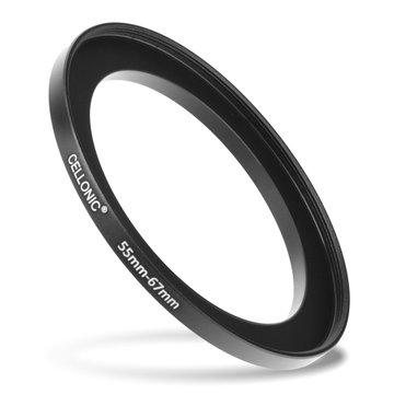 55mm - 67mm Step-Up-Ring Kamera-Filteradapter für Canon, Nikon, Sony, FujiFilm, Olympus Objektive von CELLONIC
