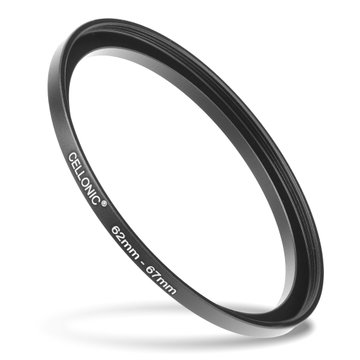 62mm - 67mm Step-Up-Ring Kamera-Filteradapter für Canon, Nikon, Sony, FujiFilm, Olympus Objektive von CELLONIC