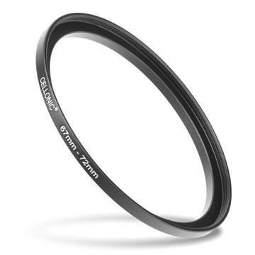 67mm - 72mm Step-Up-Ring Kamera-Filteradapter für Canon, Nikon, Sony, FujiFilm, Olympus Objektive von CELLONIC