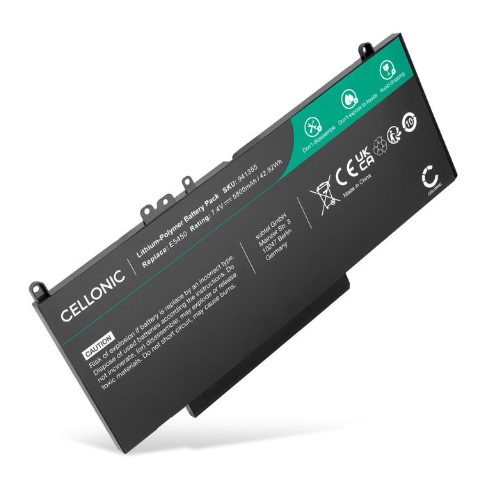 Batterie pour PC portable Dell Latitude E5450 Accu 5800mAh - Batterie neuve de rechange ordinateur