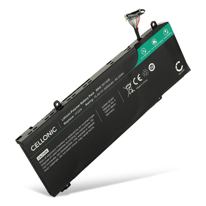 Battery for Dell Alienware M15 2018, M17 2019, G7 7790, G7 7590, G5 15 5590, G7 17 7790, 1F22N, XRGXX 15.4V 3000mAh from subtel