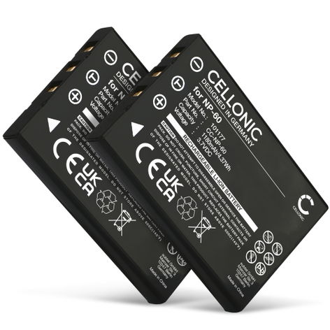 2x Akku für Fuji FinePix M603, FinePix F401, FinePix F410, FinePix F601 1180mAh von CELLONIC