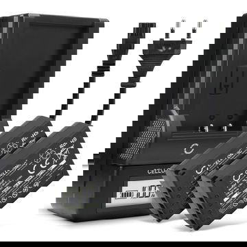 2x Batteria BLX-1 per fotocamera Olympus OM System OM-1 Affidabile ricambio da 2260mAh, marca CELLONIC + Caricabatteria