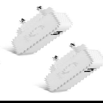 Caricatore USB rapido, adattatore di ricarica per Apple iPhone 17, 16, 15, 17 Pro Max, 16 Pro, 16 Pro Max, 13, 17 Pro, 16e, 15 Pro, 12, 11, 13 Pro, AirPods Pro Samsung Galaxy S24, S25 Ultra, S25, S24 Ultra Google Pixel 9 , colore bianco, 5W 1A 5V 1 per pr