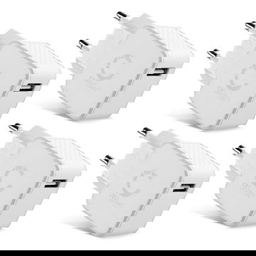 Caricatore USB rapido, adattatore di ricarica per Apple iPhone 17, 16, 15, 17 Pro Max, 16 Pro, 16 Pro Max, 13, 17 Pro, 16e, 15 Pro, 12, 11, 13 Pro, AirPods Pro Samsung Galaxy S24, S25 Ultra, S25, S24 Ultra Google Pixel 9 , colore bianco, 5W 1A 5V 1 per pr