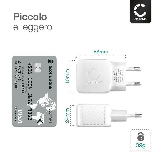 Caricabatterie USB Da Viaggio - 2 Pezzi, Adattatore Presa Universale 5V 1A (5W), Compatibile Con Smartphone E Altri Dispositivi - 3