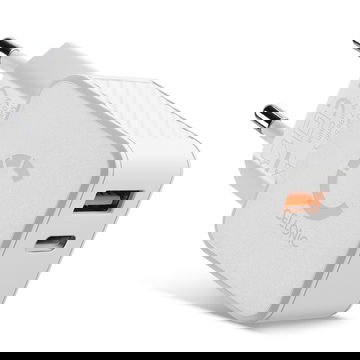 CELLONIC Caricatore da parete USB C, 20W, ricarica telefoni, tablet o altri dispositivi mobili dalla presa da parete via USB C e USB standard (USB A), QC3.0 18W Leggero & facile da portare con sé