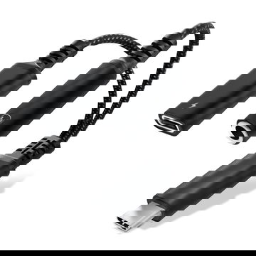 CELLONIC Adattatore USB-C per jack cuffie 3,5mm e per ricarica rapida via USB-C con Power Delivery fino a 60W - compatibile con iPhone, Samsung, smartphone, cuffie auricolari - colore nero