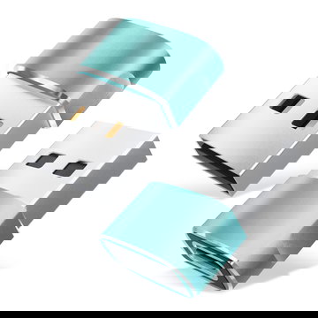 2x USB-C auf USB-A-Adapter – USB-C-Buchse auf USB-A-Stecker Konverter zum schnellen Laden & für schnelle Datenübertragung für iPhone, iPad, Galaxy, Telefon, Tablet, Laptop - grün