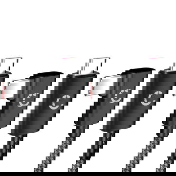 Cavo da USB C a USB C 100W (2 Pezzo) Cavo a L ad angolo retto di 1 m in nylon per ricarica dati USB 3.1 10 Gbps 8K per telefono cellulare, tablet, smartwatch, GPS, altoparlante e altro ancora