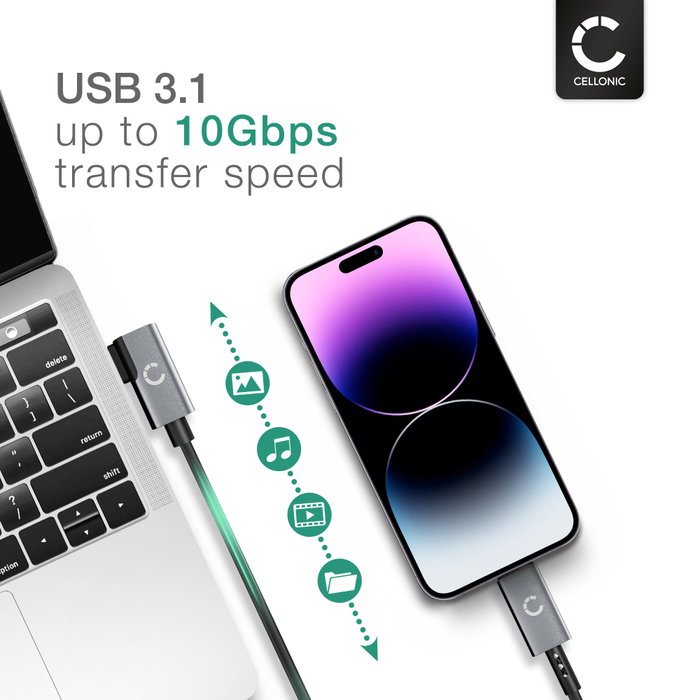 Cavo USB Tipo C 3 Metri Per Xiaomi Redmi Note 7 Pro: Ricarica Rapida E Sincronizzazione Veloce. Robustissimo E Resistente! - 5