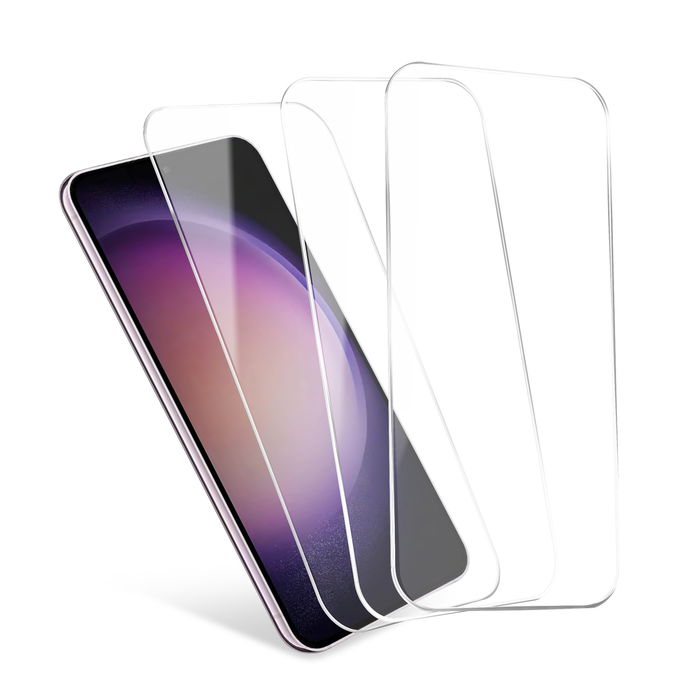 CELLONIC 3x Schutzfolie Samsung Galaxy S23 5G - 6,1 Zoll Smartphone Displayschutz 2.5D aus Tempered Glass Ultra Thin 9H Schutzglas, Displayschutzfolie